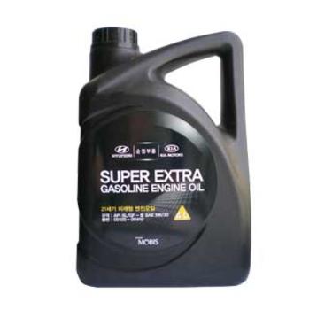 Масло моторное полусинтетическое Hyundai Super Extra Gasoline 5W-30, 6 л 510000410 - HYUNDAI/KIA